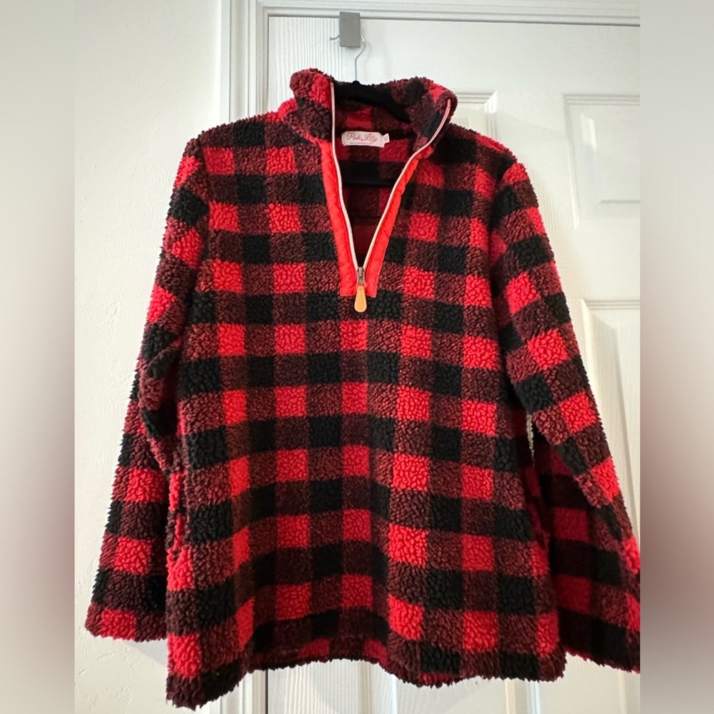 Buffalo Plaid Half Zip